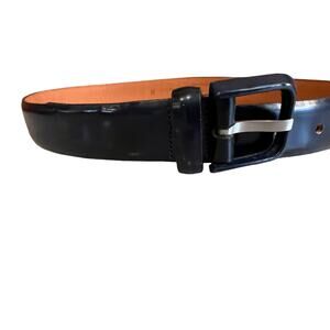 Vintage Holt Renfrew Genuine Leather Belt Navy Blue M